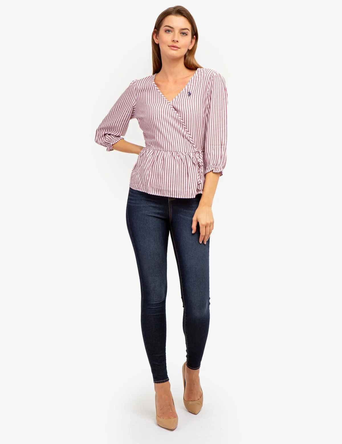 LONG SLEEVE STRIPED WRAP TOP sold by U.S. Polo Assn. product image thumbnail 5