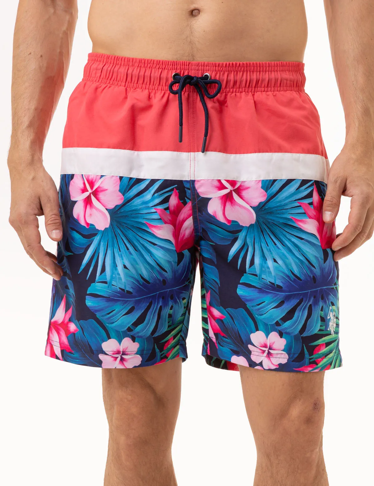 7 TROPICAL COLORBLOCK SWIM TRUNKS sold by U.S. Polo Assn. product image thumbnail 2