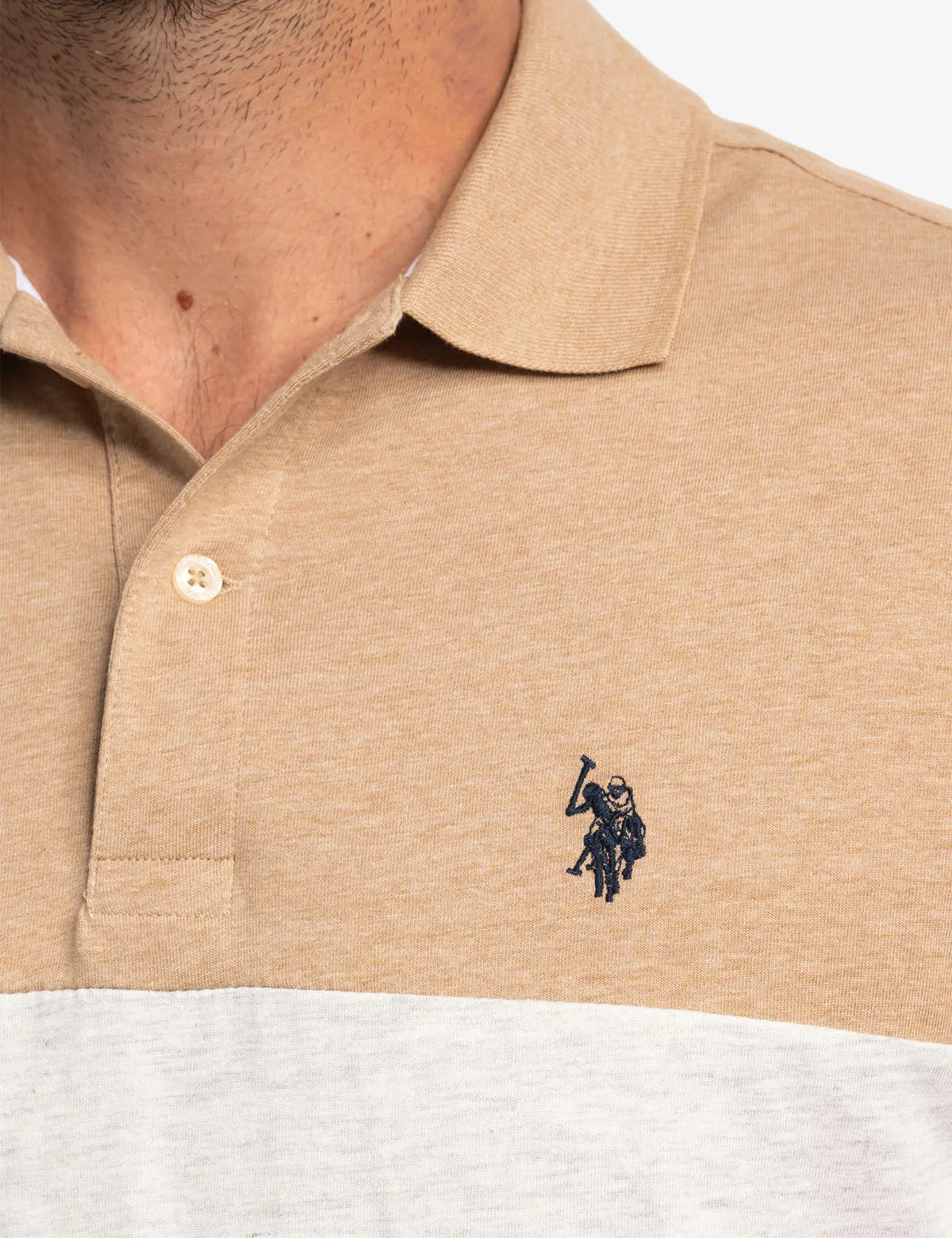 COLOR BLOCK JERSEY POLO SHIRT sold by U.S. Polo Assn. product image thumbnail 3