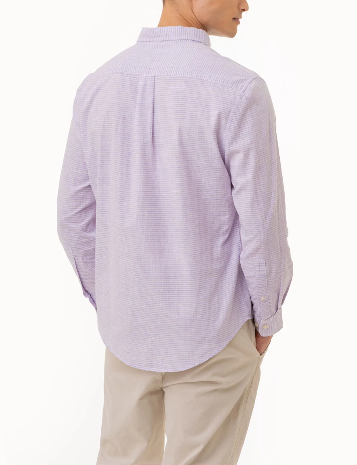 LONG SLEEVE HORIZONTAL STRIPE WOVEN SHIRT sold by U.S. Polo Assn. product image thumbnail 3