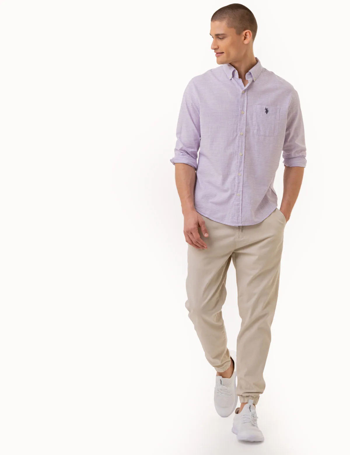 LONG SLEEVE HORIZONTAL STRIPE WOVEN SHIRT sold by U.S. Polo Assn. product image thumbnail 2