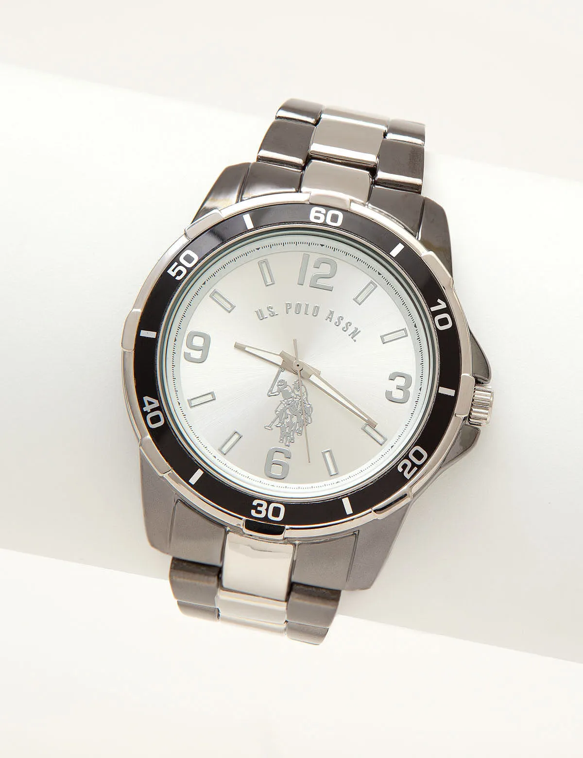 MEN'S GUNMETAL TWO TONE BRACELET WATCH sold by U.S. Polo Assn.