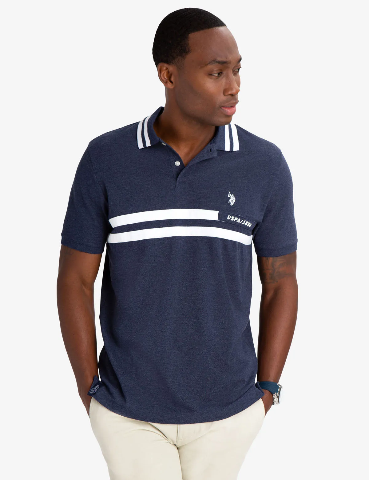 RUBBER DETAIL POLO SHIRT sold by U.S. Polo Assn. product image thumbnail 3