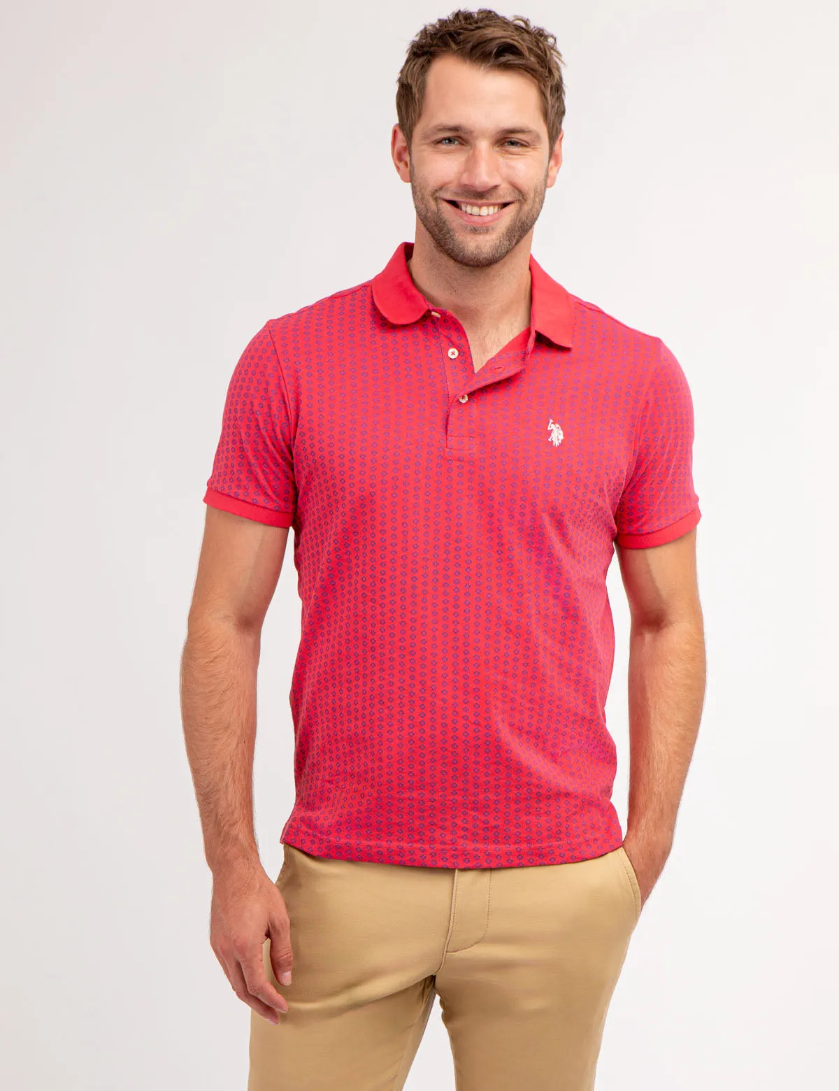ALLOVER PRINTED JERSEY POLO SHIRT sold by U.S. Polo Assn. product image thumbnail 4