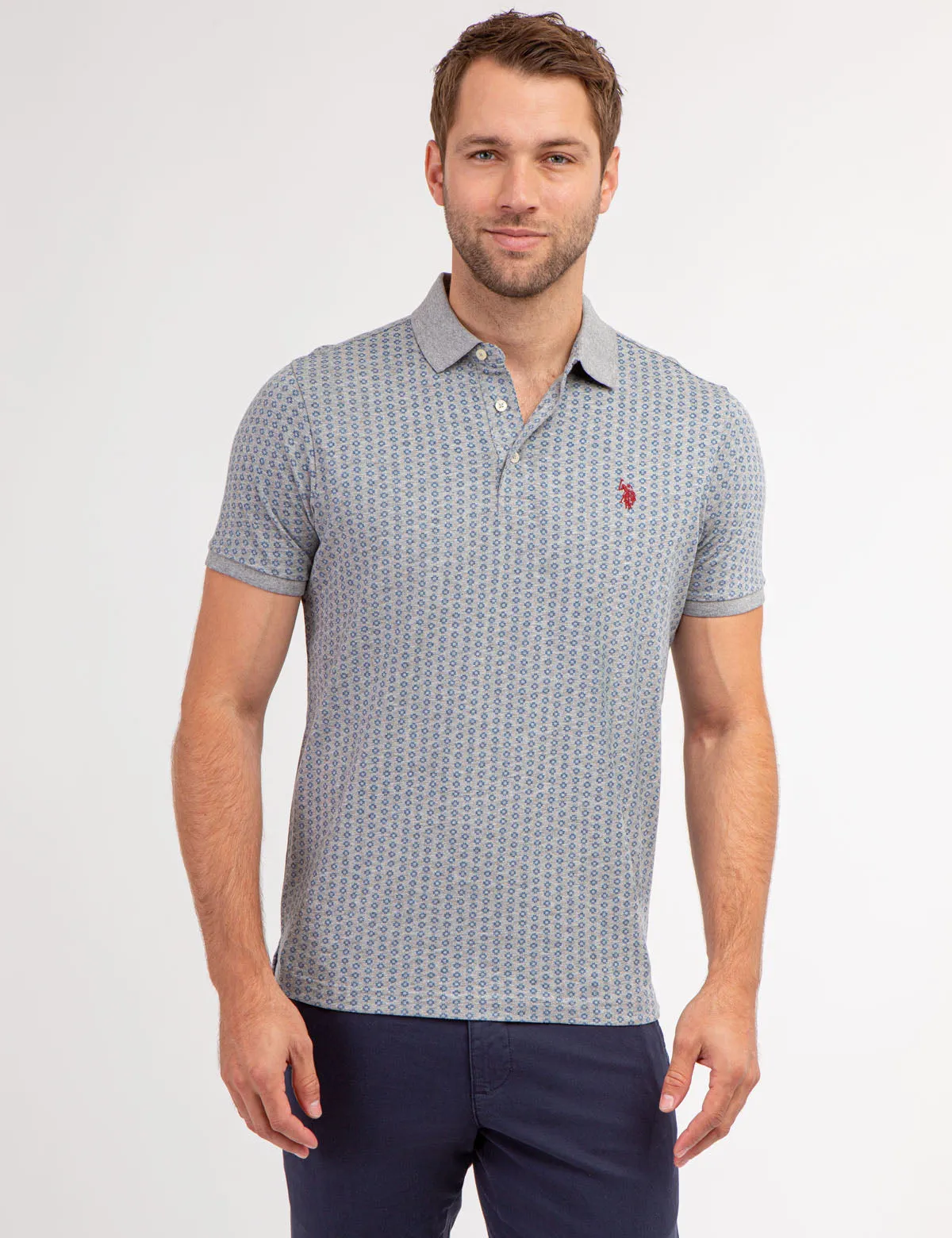 ALLOVER PRINTED JERSEY POLO SHIRT sold by U.S. Polo Assn.