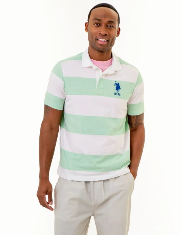 POPLIN COLLAR RUGBY STRIPE POLO SHIRT sold by U.S. Polo Assn.