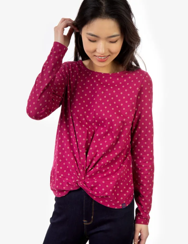 PRINTED LONG SLEEVE KNOT SHIRT made by U.S. Polo Assn.