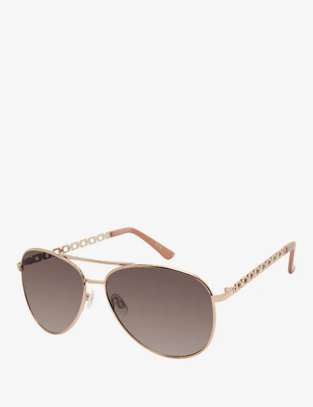 LADIES METAL CHAIN AVIATOR SUNGLASSES sold by U.S. Polo Assn.