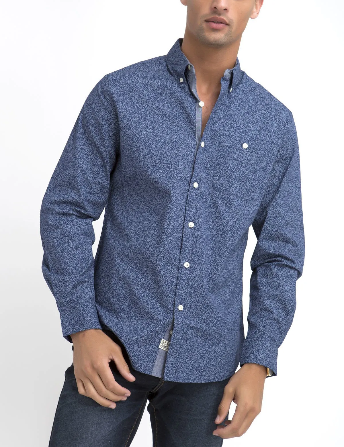 STRETCH FIT FLORAL SHIRT IN POPLIN sold by U.S. Polo Assn. product image thumbnail 4