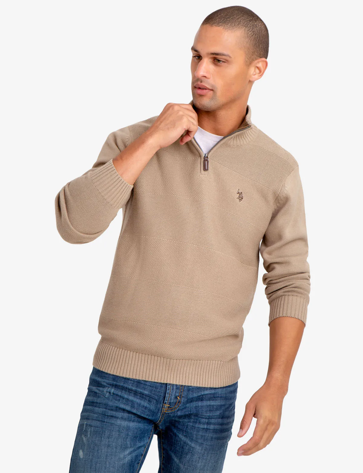 QUARTER ZIP SWEATER sold by U.S. Polo Assn.
