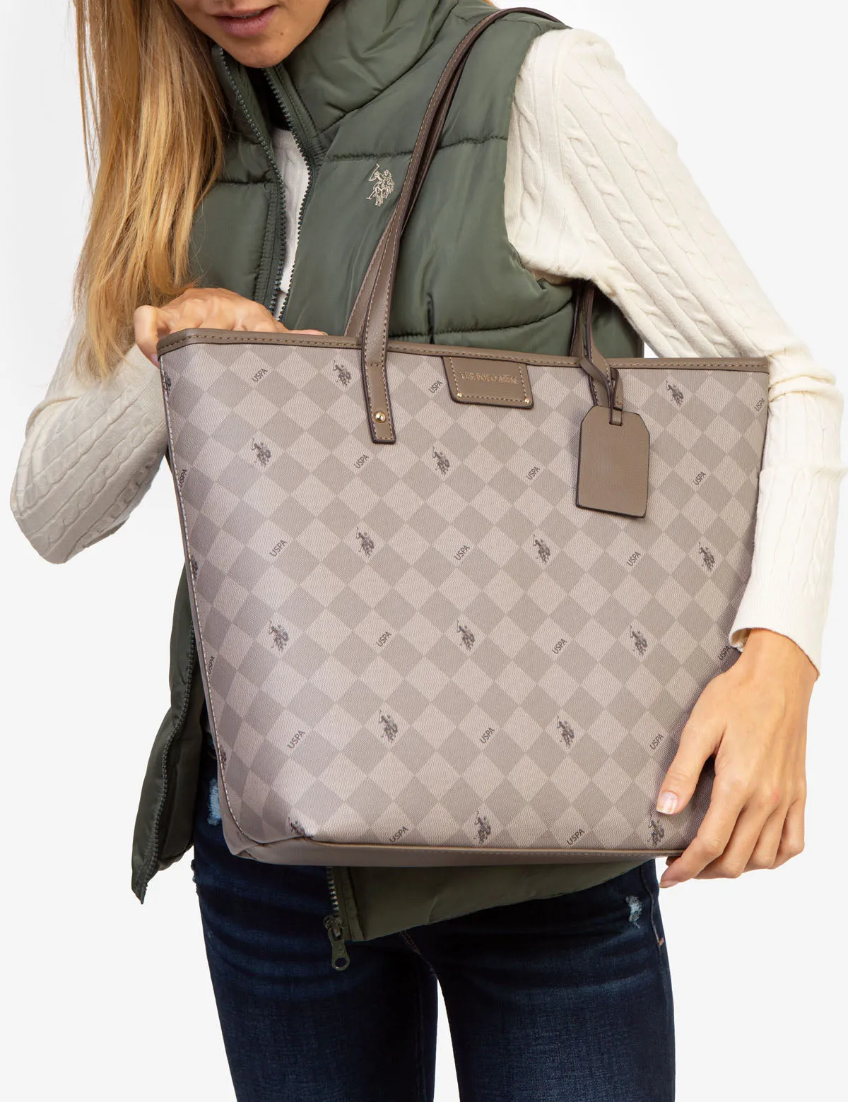 【期間限定セール】U.S. Polo Assn. Diamond Medallion トート DIAMOND MEDALLION TOTE BAG– U.S. Polo Assn.