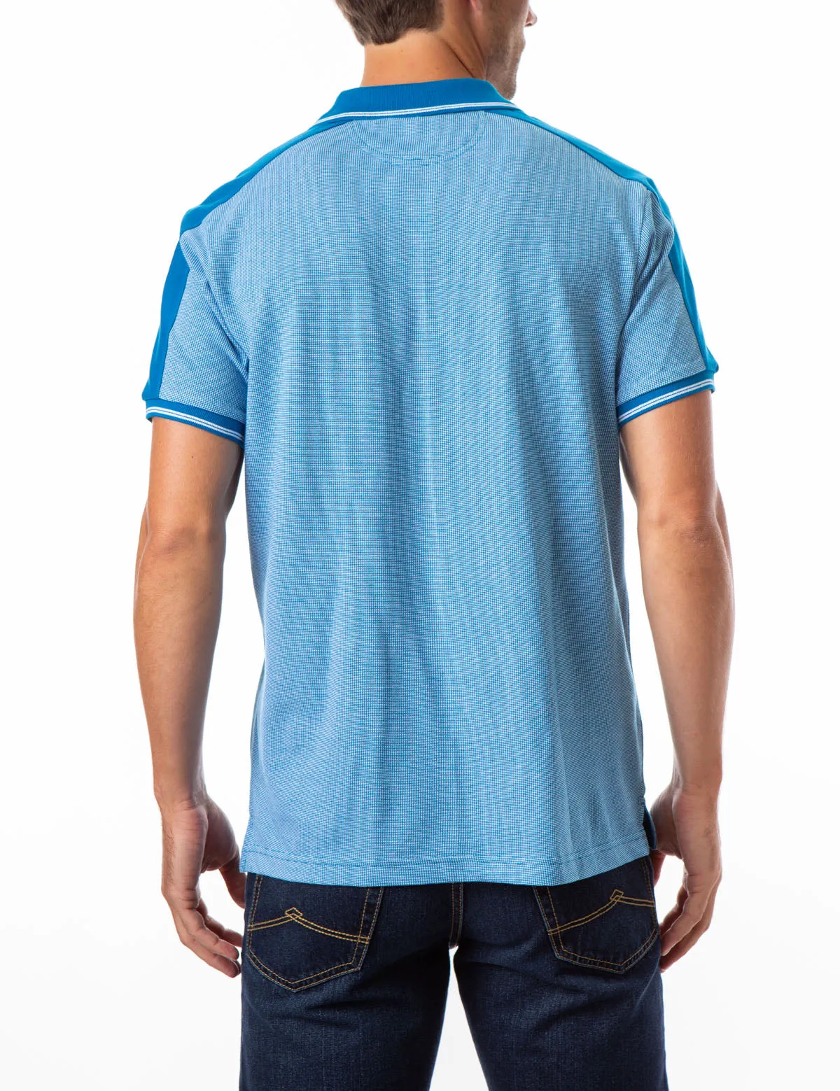 JACQUARD SHOULDER STRIPE POLO SHIRT sold by U.S. Polo Assn. product image thumbnail 4