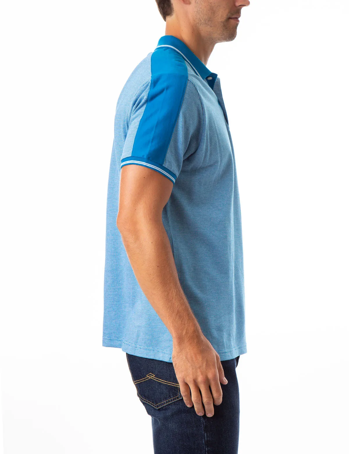 JACQUARD SHOULDER STRIPE POLO SHIRT sold by U.S. Polo Assn. product image thumbnail 3