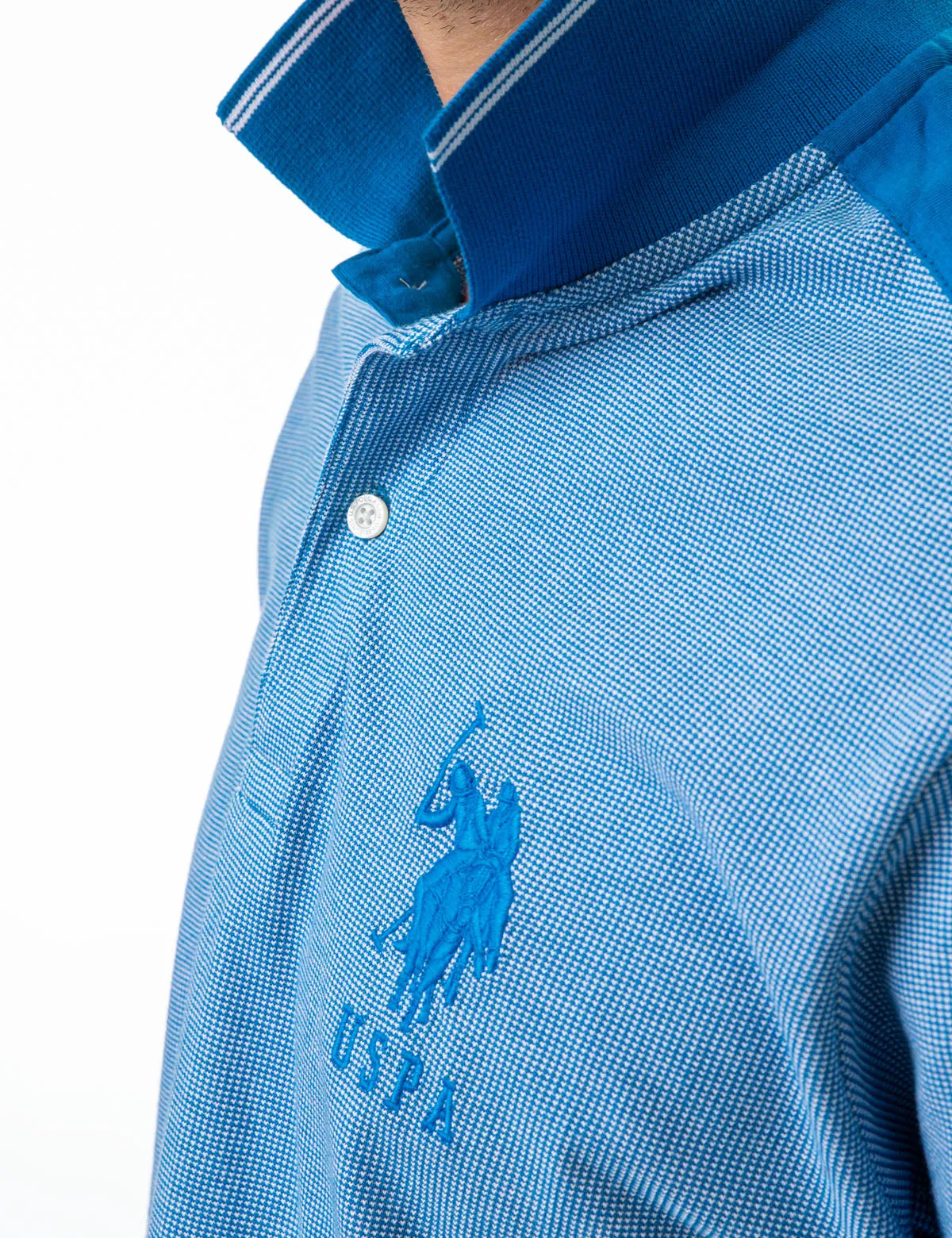 JACQUARD SHOULDER STRIPE POLO SHIRT sold by U.S. Polo Assn. product image thumbnail 2