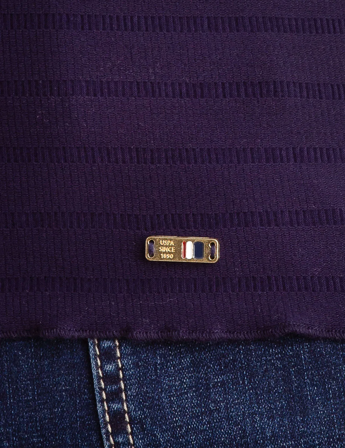 RUFFLE HEM V-NECK TOP sold by U.S. Polo Assn. product image thumbnail 4