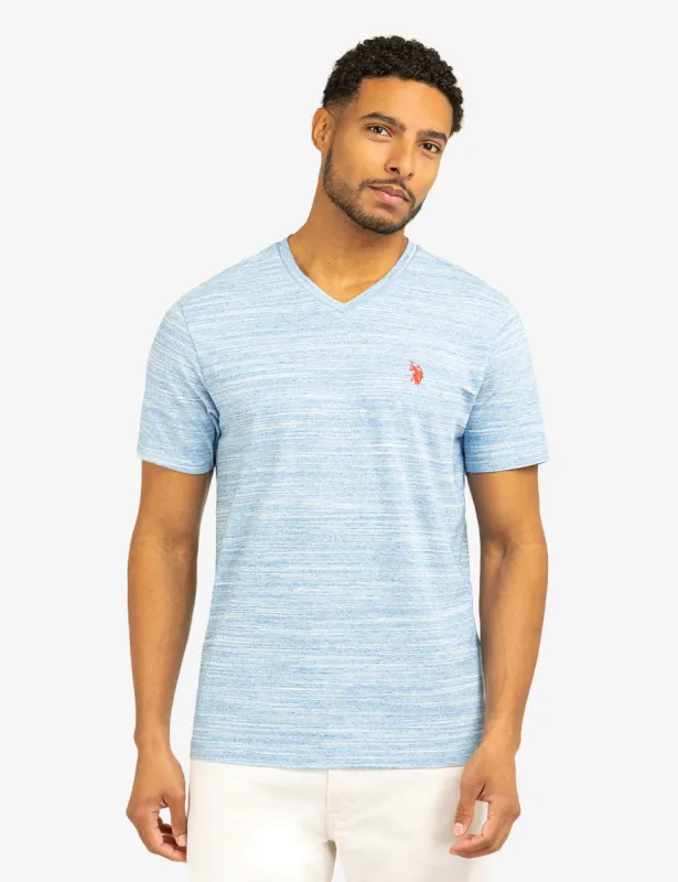 SPACE DYE JERSEY V-NECK T-SHIRT sold by U.S. Polo Assn.
