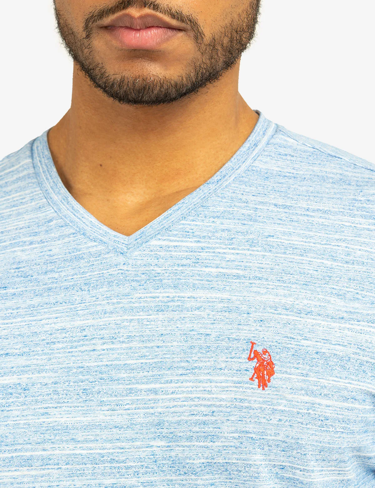 SPACE DYE JERSEY V-NECK T-SHIRT sold by U.S. Polo Assn. product image thumbnail 2