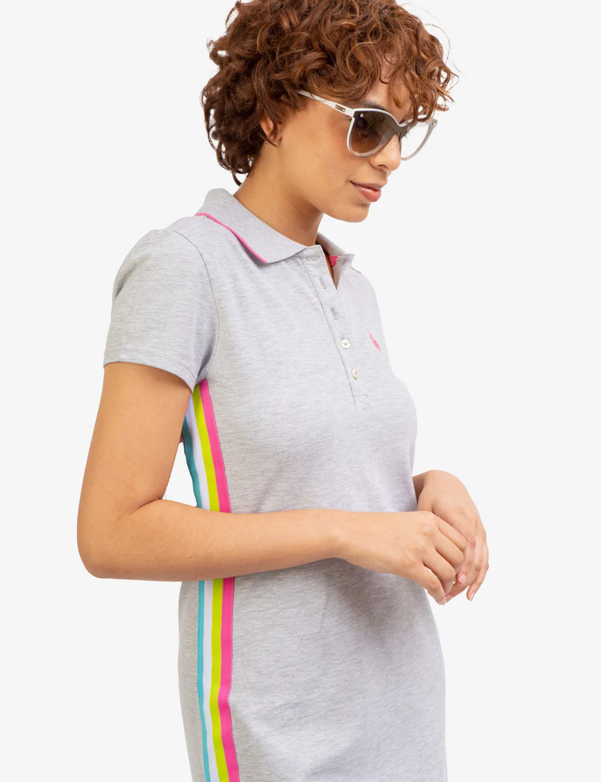 SIDE STRIPE POLO DRESS sold by U.S. Polo Assn. product image thumbnail 4