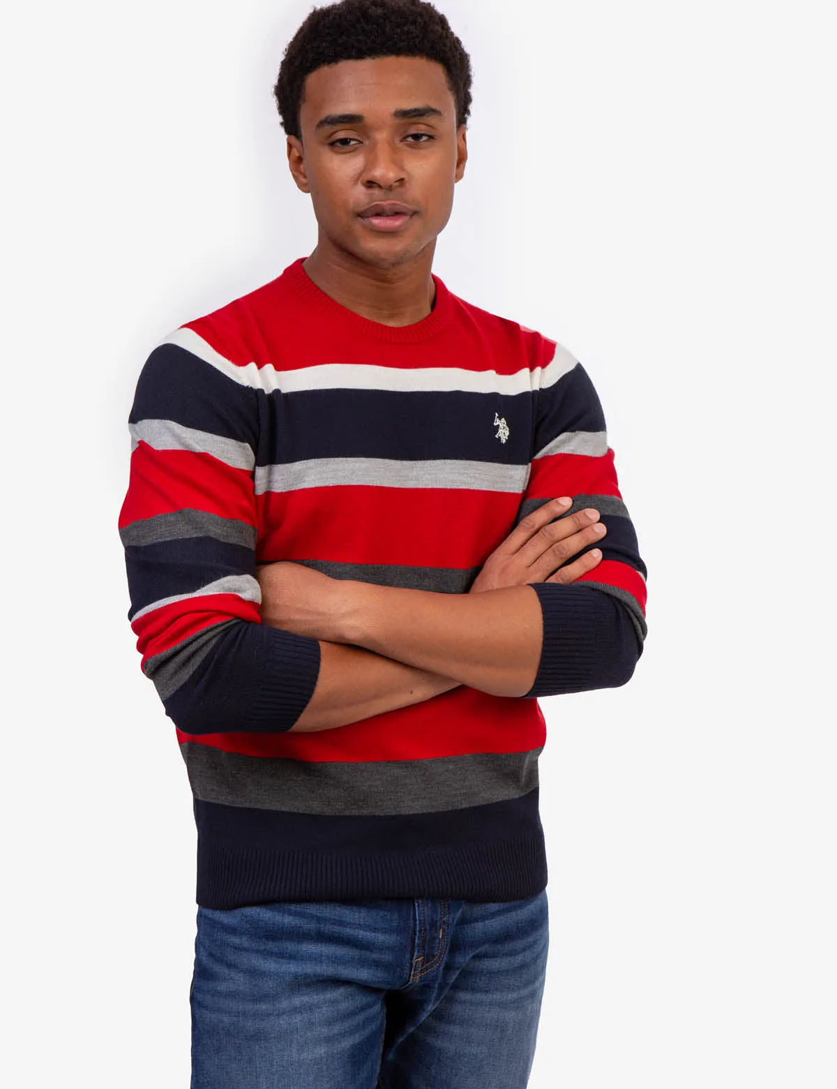 STRIPED CREW NECK SWEATER sold by U.S. Polo Assn. product image thumbnail 5