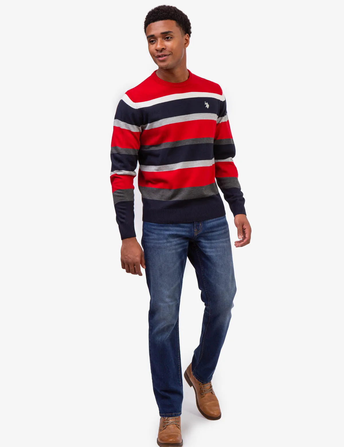 STRIPED CREW NECK SWEATER sold by U.S. Polo Assn. product image thumbnail 2