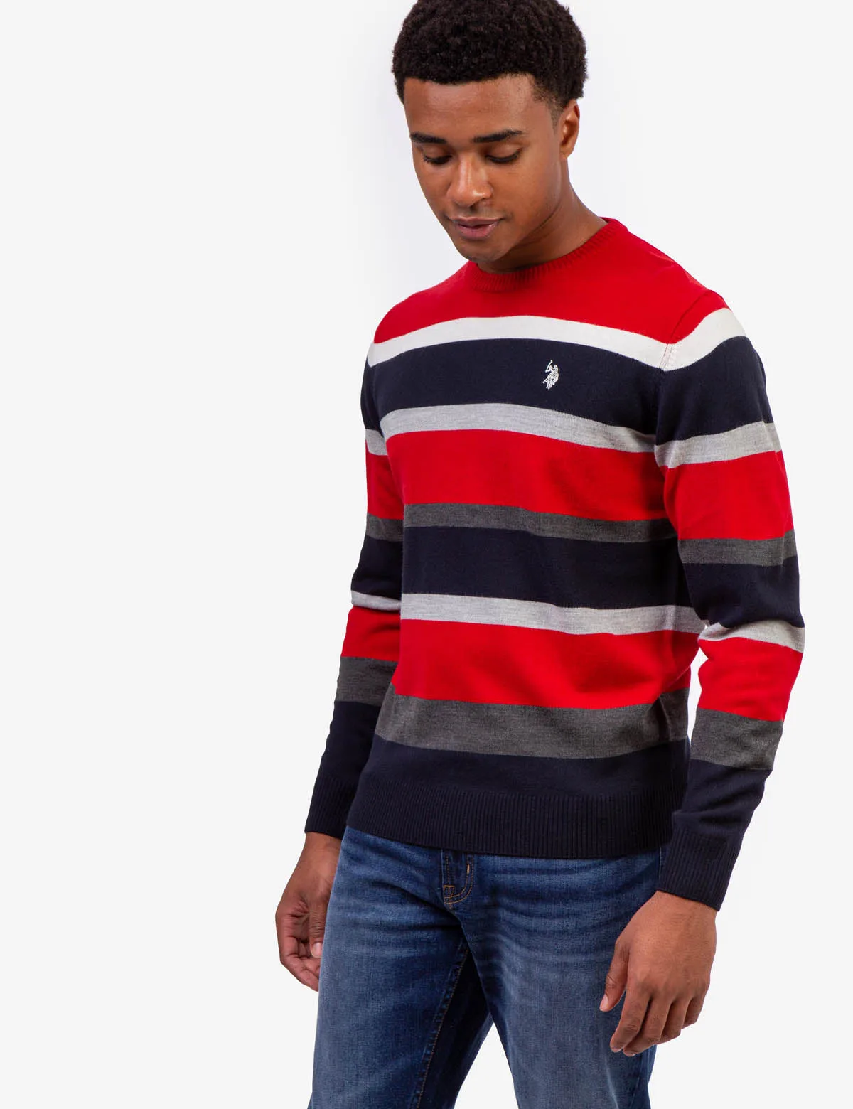 STRIPED CREW NECK SWEATER sold by U.S. Polo Assn. product image thumbnail 3