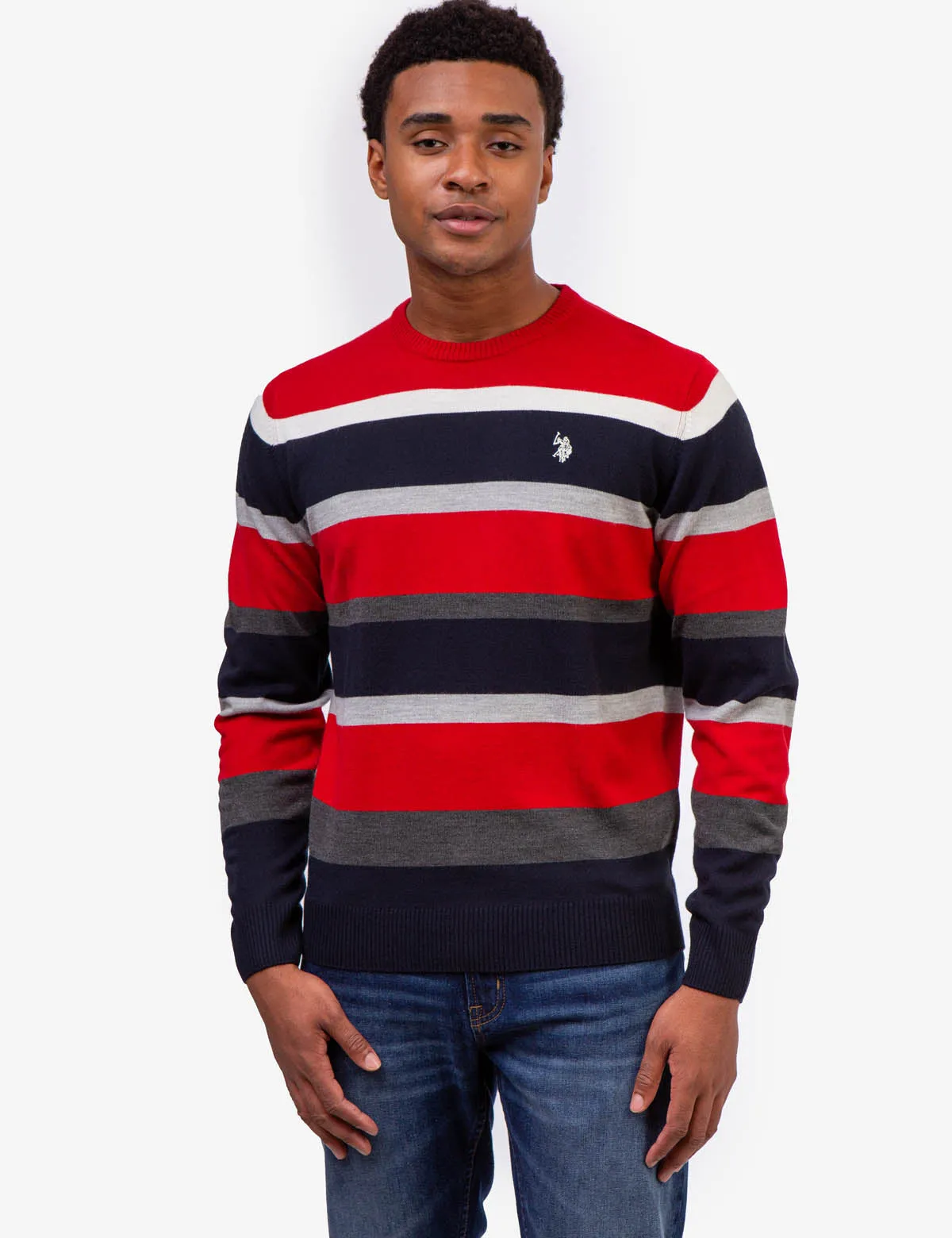 STRIPED CREW NECK SWEATER sold by U.S. Polo Assn.