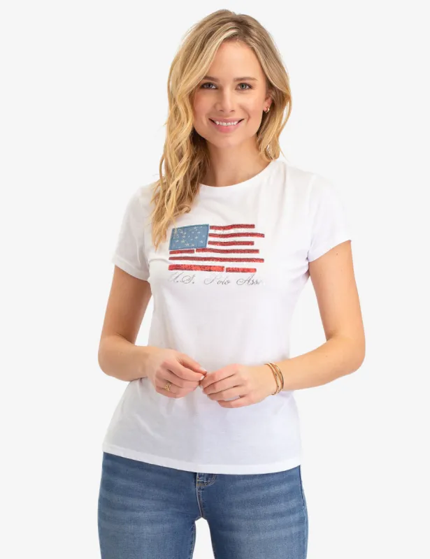 FOIL FLAG GRAPHIC T-SHIRT sold by U.S. Polo Assn.