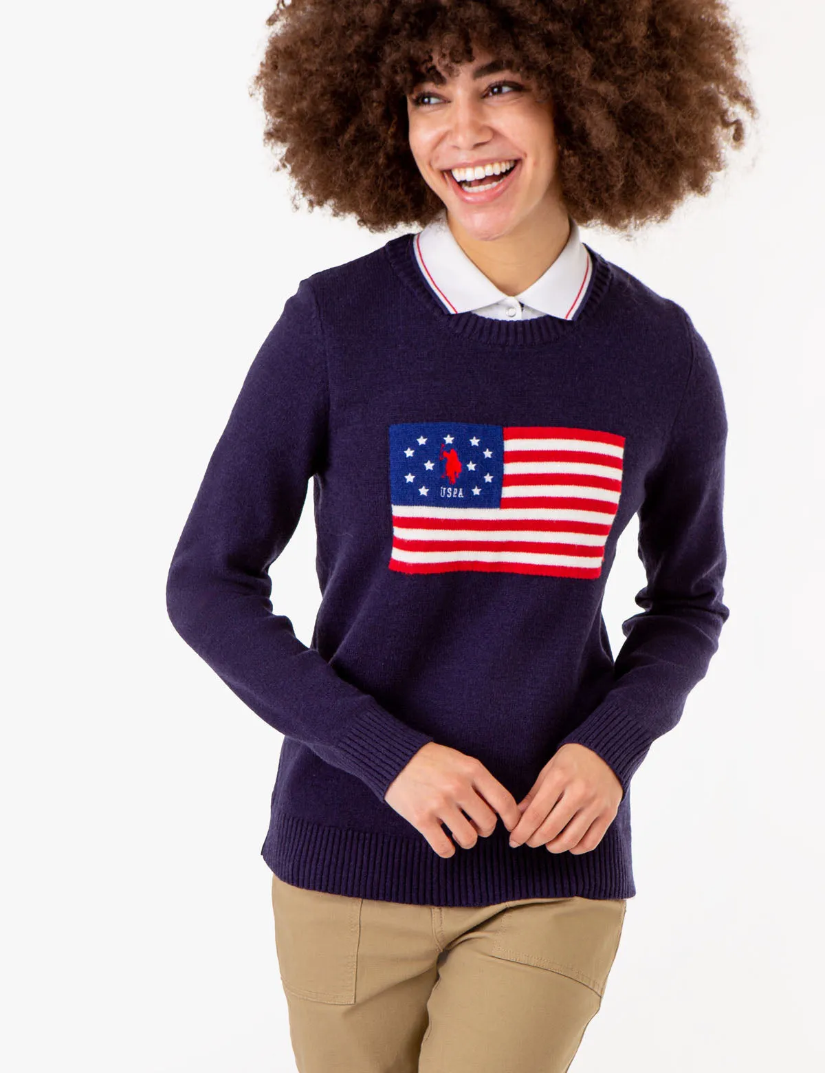 USPA FLAG CREW NECK SWEATER sold by U.S. Polo Assn. product image thumbnail 3