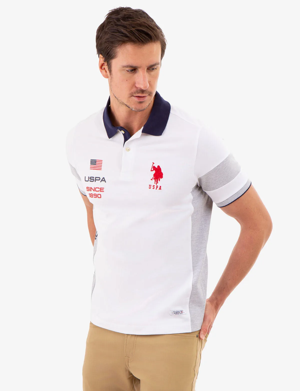 COLORBLOCK USPA PIQUE POLO SHIRT sold by U.S. Polo Assn. product image thumbnail 2