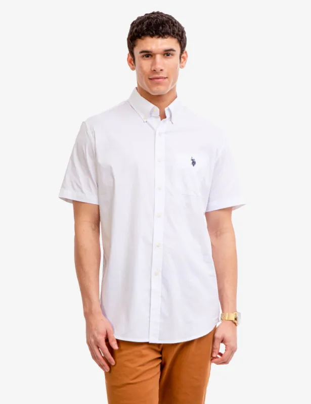 SHORT SLEEVE STRETCH POPLIN SHIRT sold by U.S. Polo Assn.