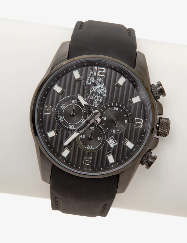 MEN'S EXCLUSIVE BLACK ON BLACK CHRONOGRAPH WATCH sold by U.S. Polo Assn.
