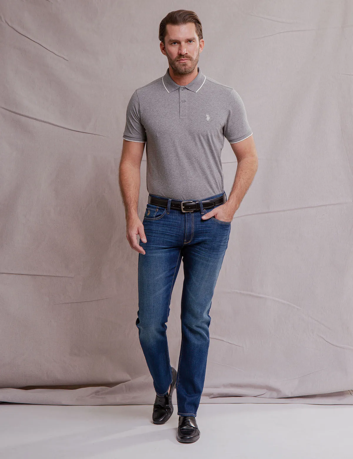 WHITE LABEL MERCERIZED COTTON POLO SHIRT sold by U.S. Polo Assn. product image thumbnail 2