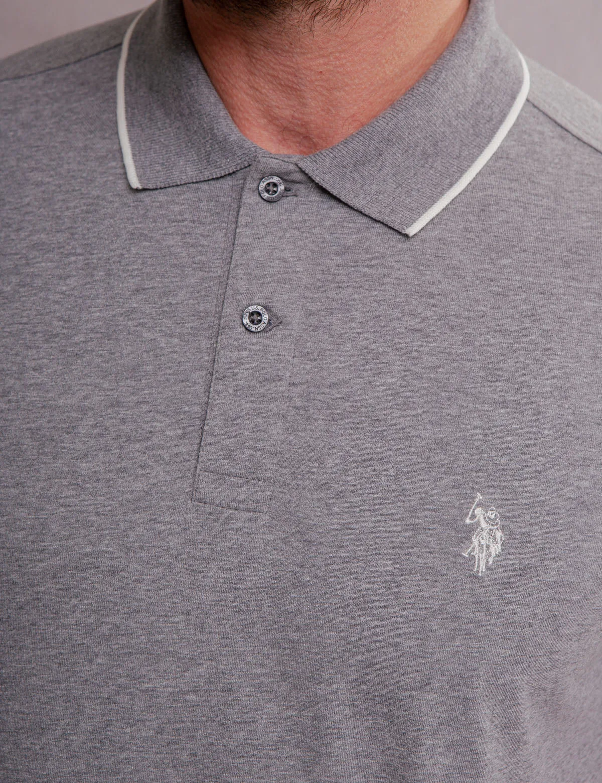 WHITE LABEL MERCERIZED COTTON POLO SHIRT sold by U.S. Polo Assn. product image thumbnail 5