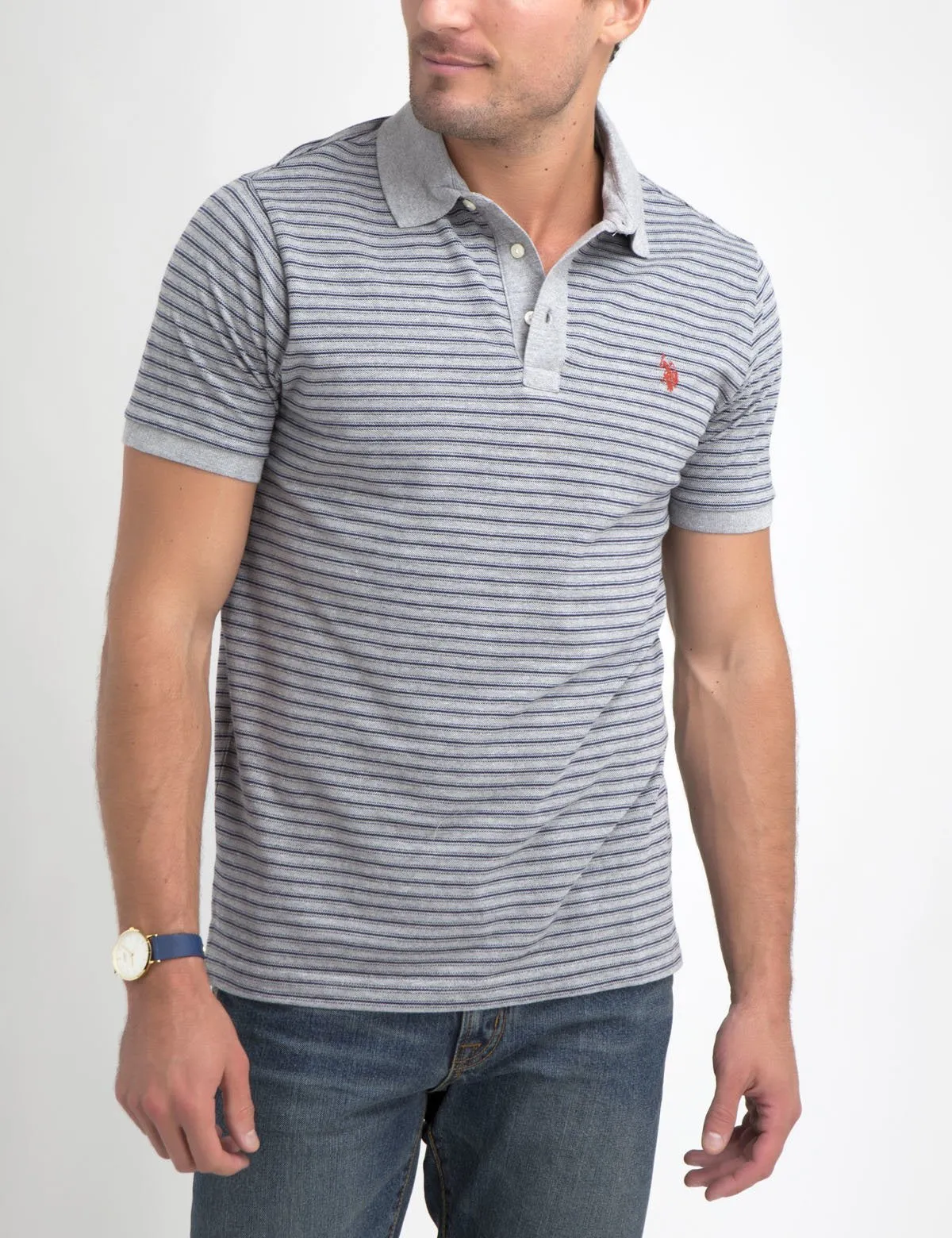 JACQUARD STRIPED POLO SHIRT sold by U.S. Polo Assn. product image thumbnail 5