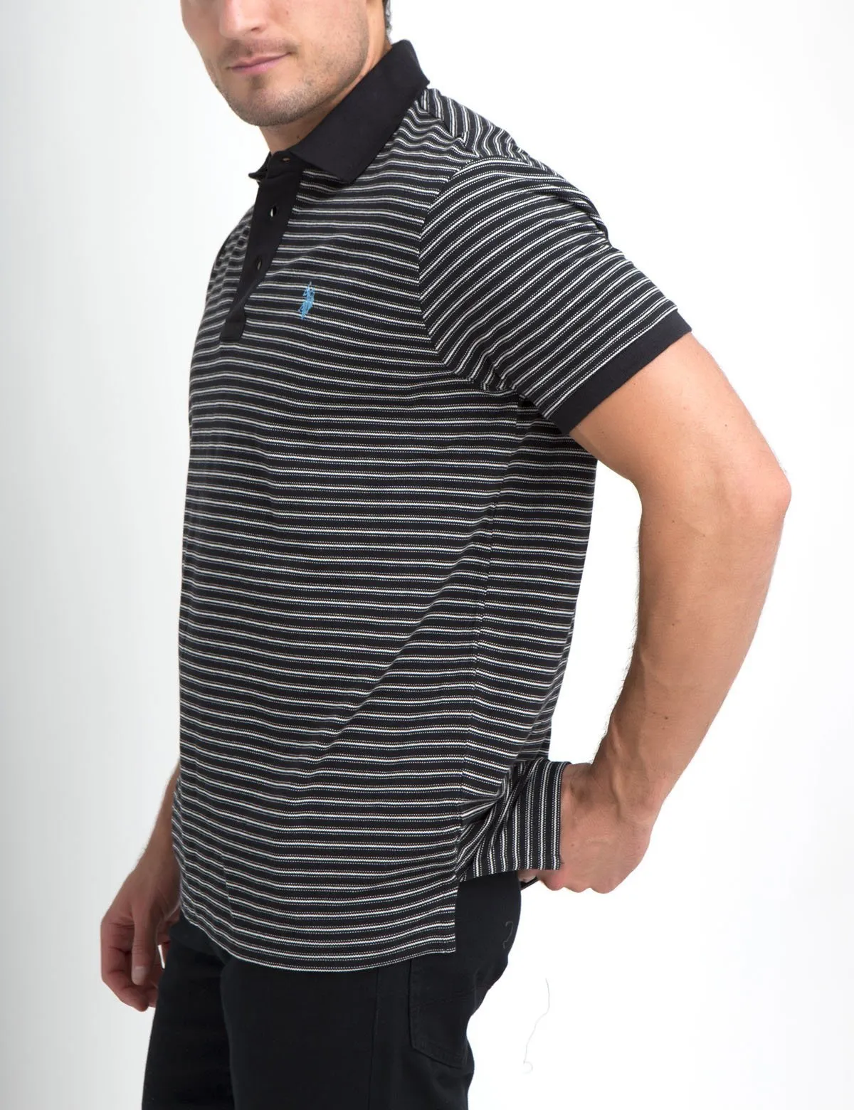 JACQUARD STRIPED POLO SHIRT sold by U.S. Polo Assn. product image thumbnail 2