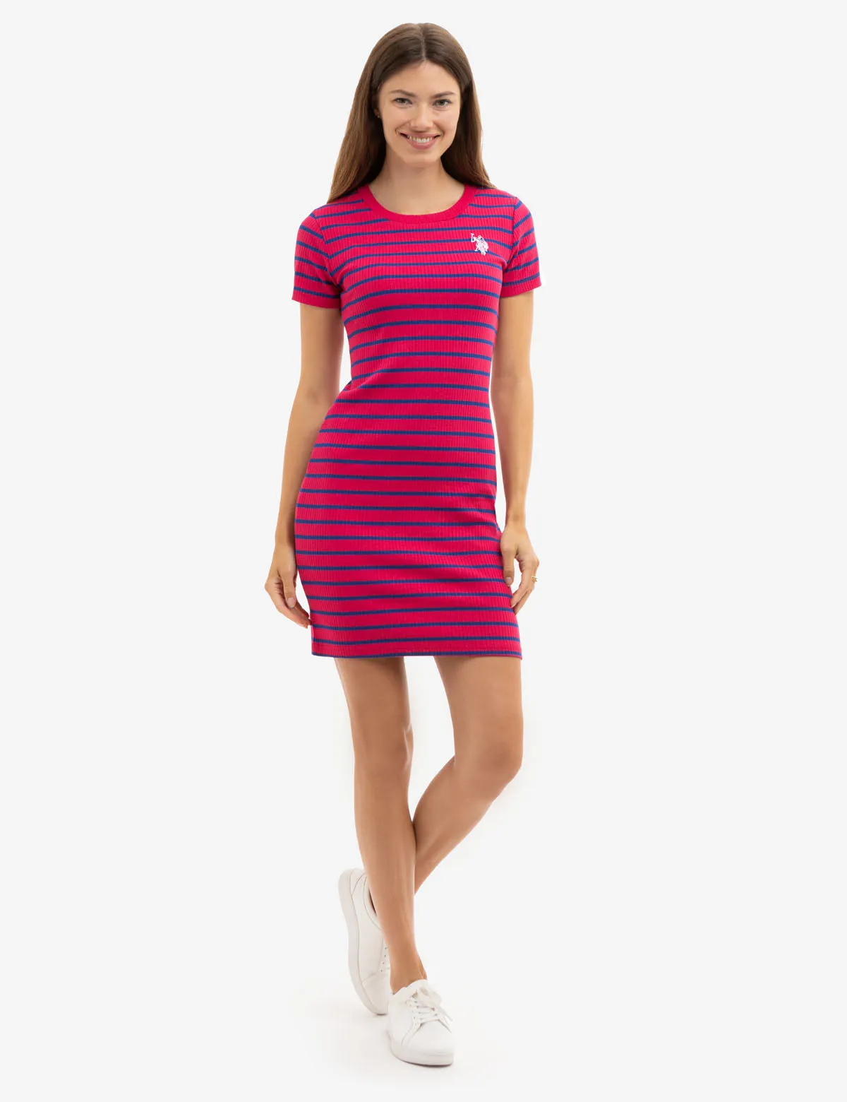 HORIZONTAL STRIPE SHORT SLEEVE DRESS sold by U.S. Polo Assn.