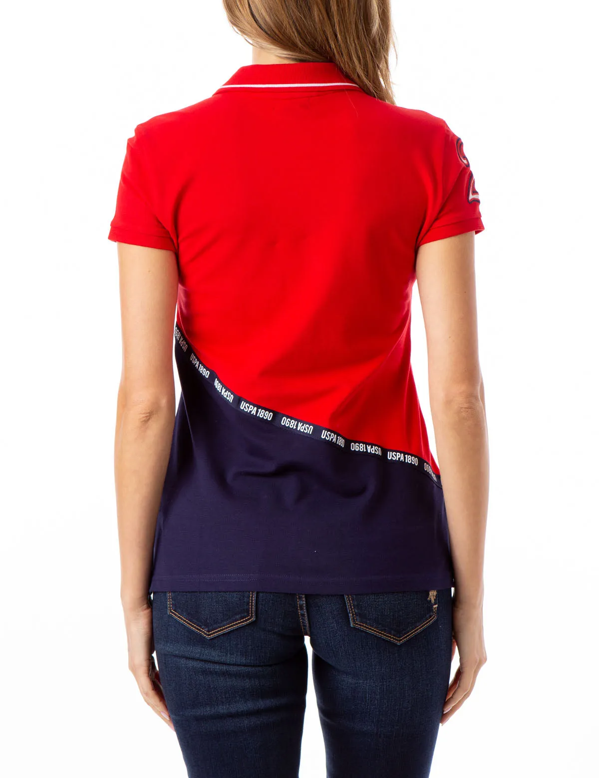DIAGONAL COLORBLOCK LOGO POLO SHIRT sold by U.S. Polo Assn. product image thumbnail 3