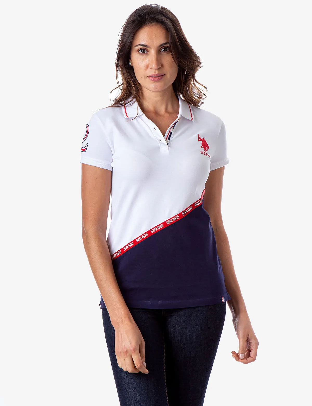 DIAGONAL COLORBLOCK LOGO POLO SHIRT sold by U.S. Polo Assn. product image thumbnail 5
