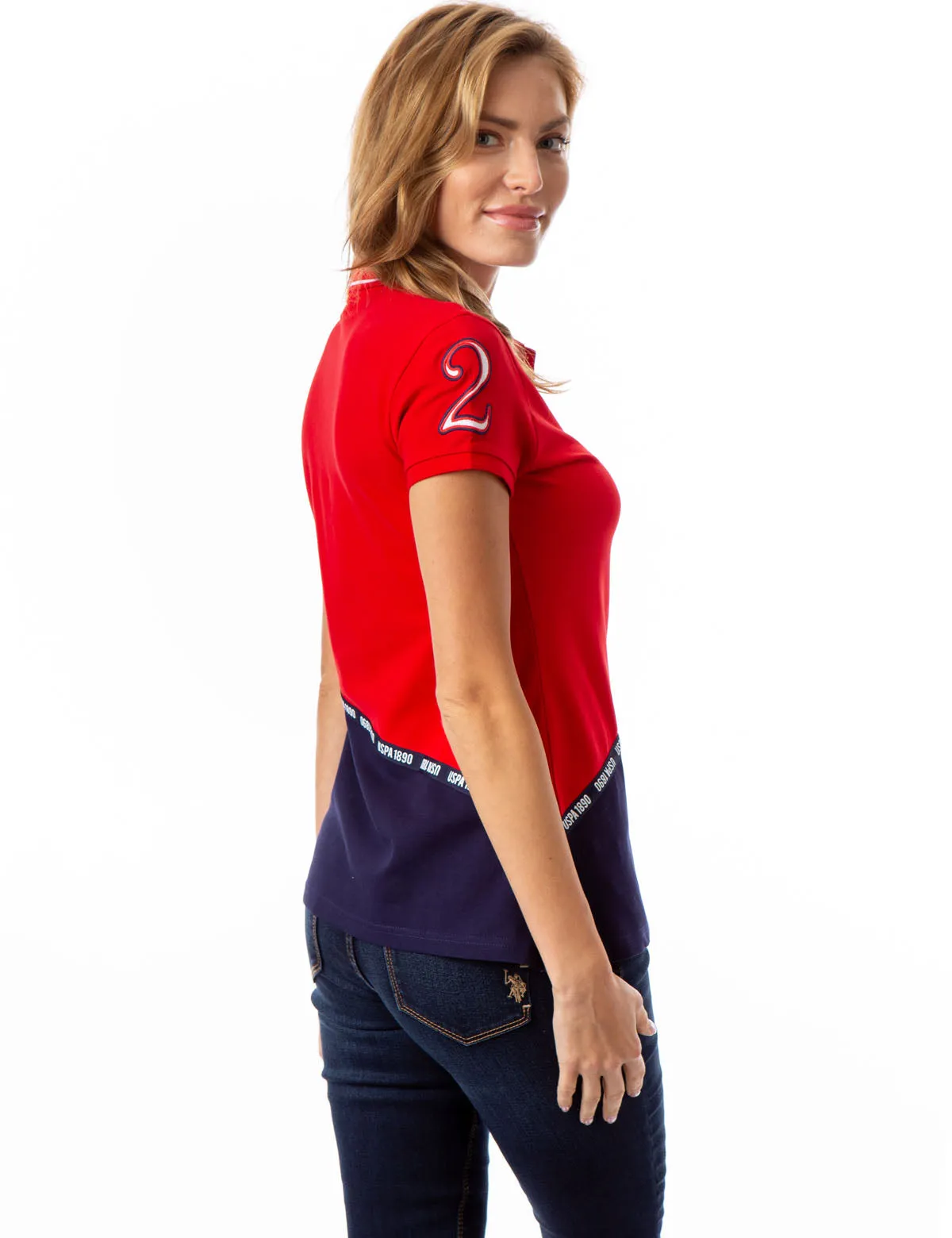 DIAGONAL COLORBLOCK LOGO POLO SHIRT sold by U.S. Polo Assn. product image thumbnail 2