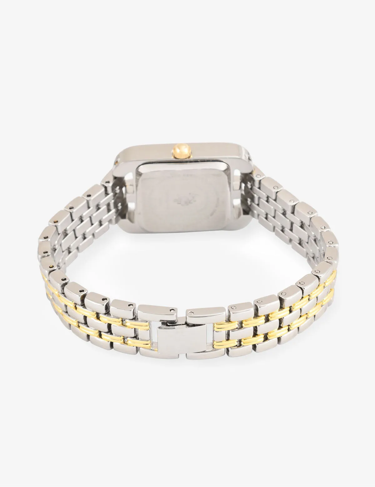 LADIES RECTANGULAR TWO TONE CRYSTAL BRACELET WATCH sold by U.S. Polo Assn. product image thumbnail 5