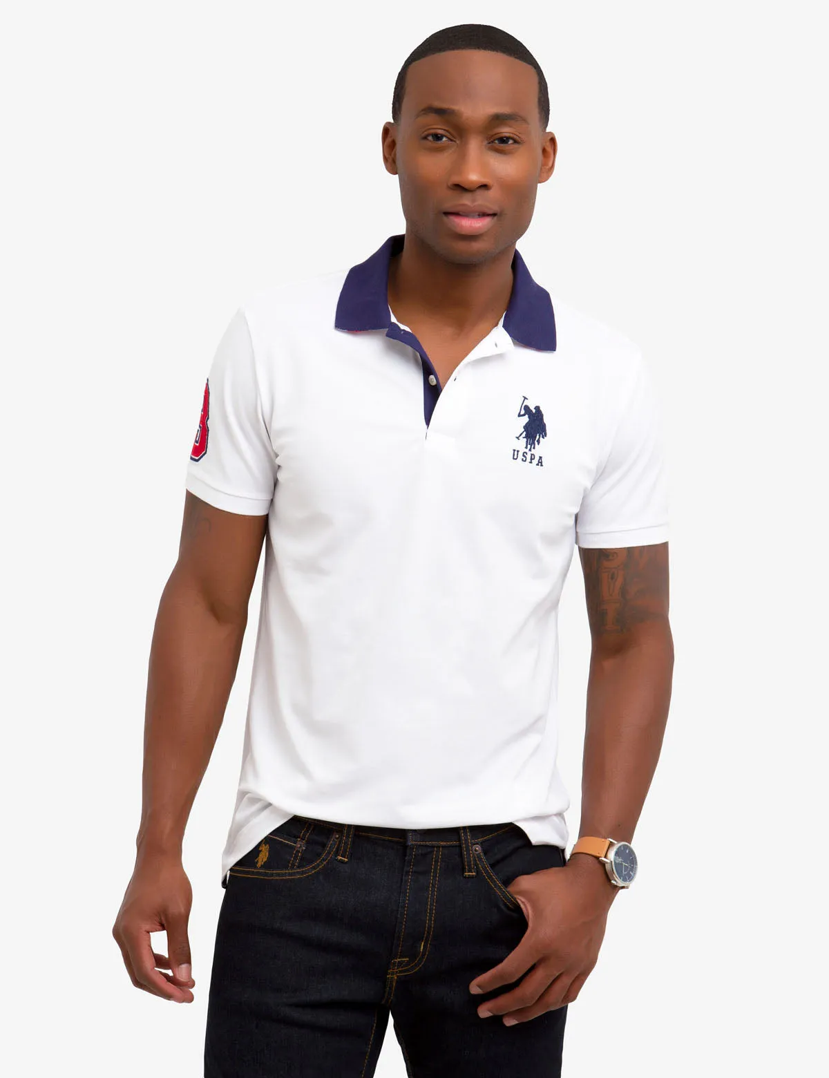 SLIM FIT STRETCH SOLID POLO SHIRT sold by U.S. Polo Assn. product image thumbnail 4
