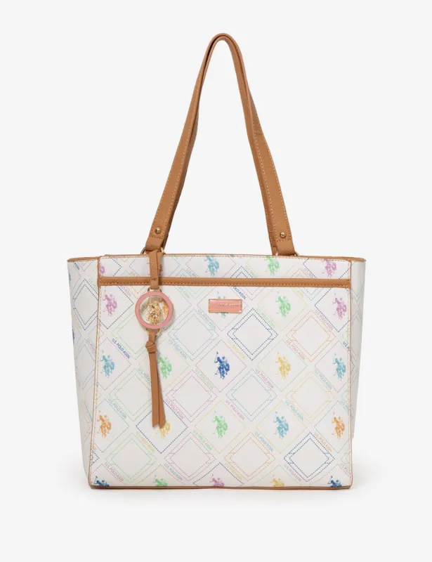 MULTI-COLOR SIGNATURE TOTE sold by U.S. Polo Assn.