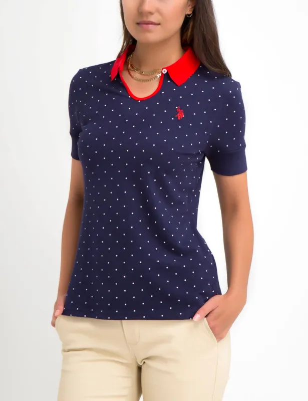 PREMIUM KEYHOLE DOT POLO SHIRT sold by U.S. Polo Assn.