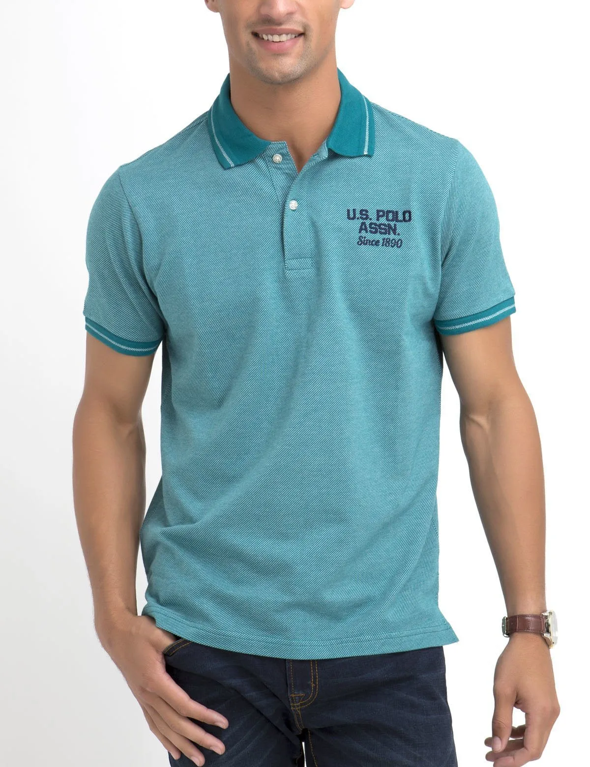 JACQUARD JERSEY POLO SHIRT sold by U.S. Polo Assn. product image thumbnail 5