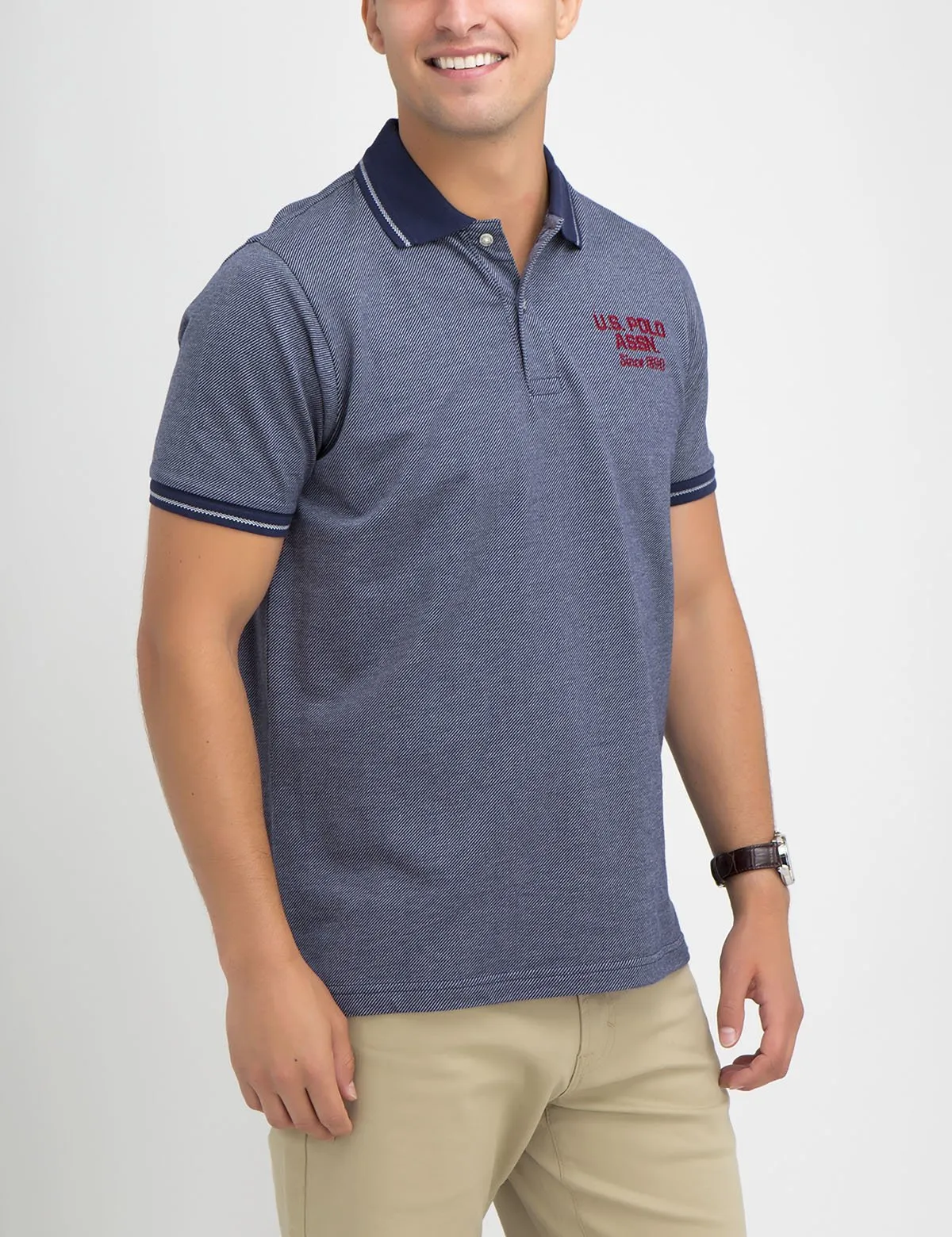 JACQUARD JERSEY POLO SHIRT sold by U.S. Polo Assn.
