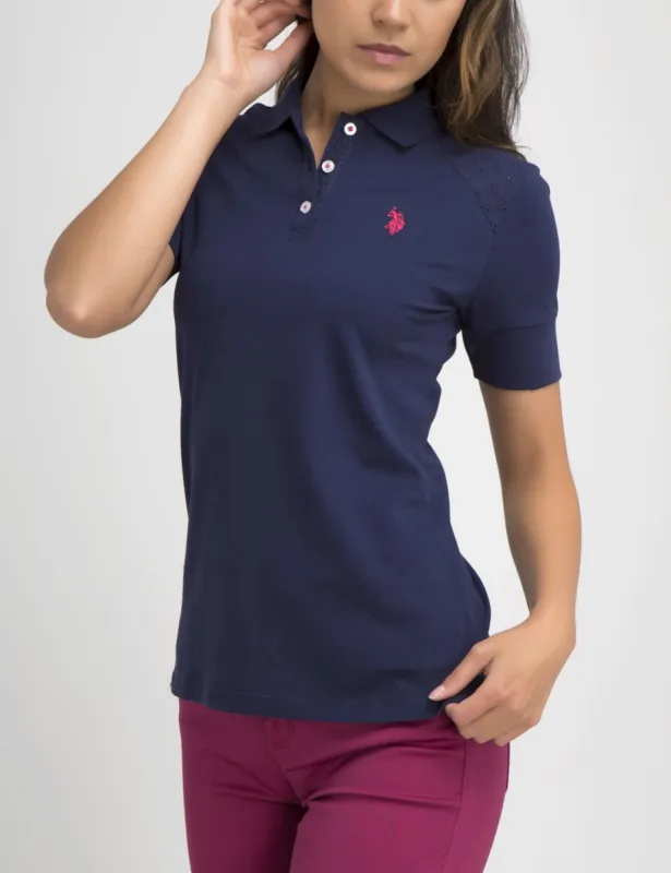PREMIUM EYELET SHOULDER POLO SHIRT sold by U.S. Polo Assn.