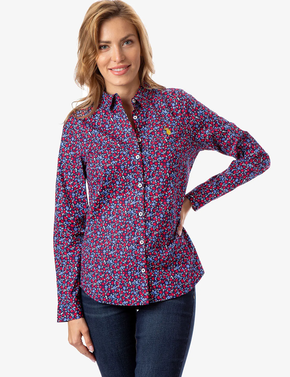ALL OVER FLORAL PRINT POPLIN SHIRT sold by U.S. Polo Assn. product image thumbnail 2