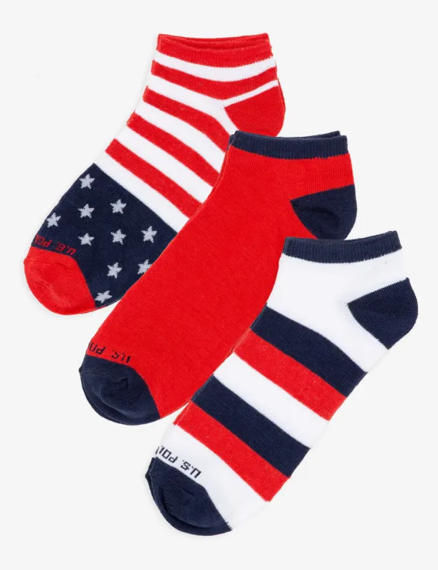 MENS 3PK STARS AND STRIPES LOW CUT SOCKS sold by U.S. Polo Assn.
