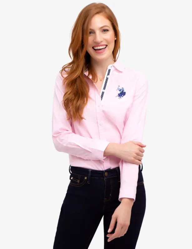 STRETCH OXFORD MULTI TONAL LOGO SHIRT sold by U.S. Polo Assn.