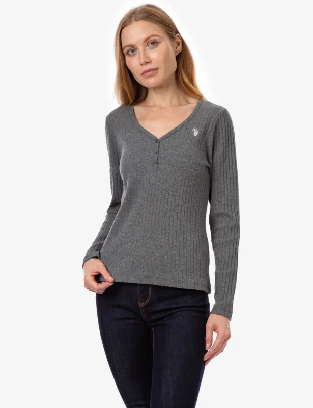 RIB KNIT HENLEY sold by U.S. Polo Assn.